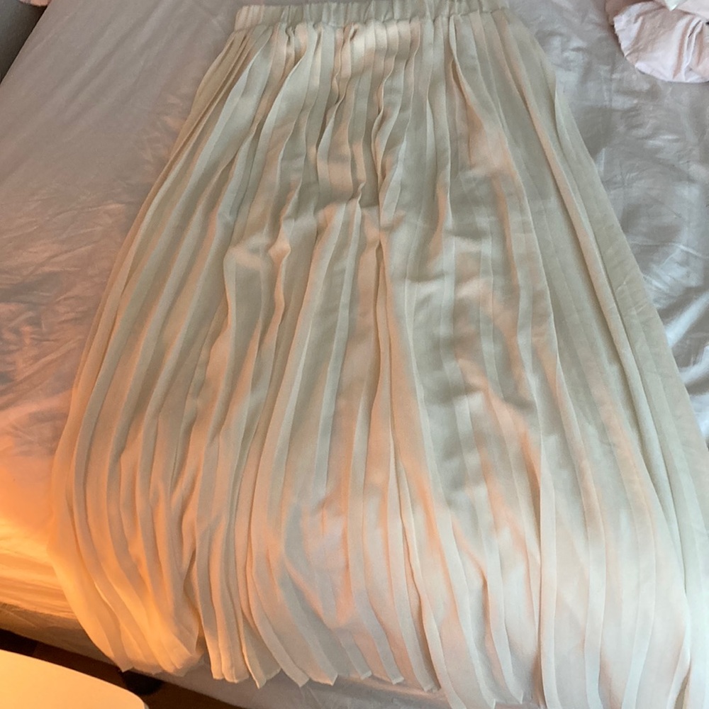 long white sheer skirt